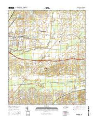 Brunswick Tennessee Current topographic map, 1:24000 scale, 7.5 X 7.5 Minute, Year 2016