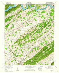 Bulls Gap Tennessee Historical topographic map, 1:24000 scale, 7.5 X 7.5 Minute, Year 1962
