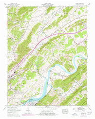 Burem Tennessee Historical topographic map, 1:24000 scale, 7.5 X 7.5 Minute, Year 1961