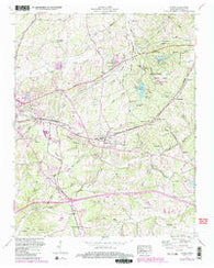 Burns Tennessee Historical topographic map, 1:24000 scale, 7.5 X 7.5 Minute, Year 1953