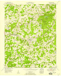 Burns Tennessee Historical topographic map, 1:24000 scale, 7.5 X 7.5 Minute, Year 1953