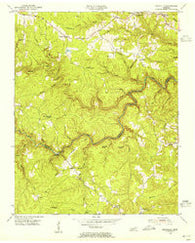 Burrville Tennessee Historical topographic map, 1:24000 scale, 7.5 X 7.5 Minute, Year 1954