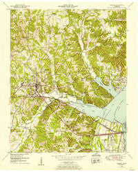 Camden Tennessee Historical topographic map, 1:24000 scale, 7.5 X 7.5 Minute, Year 1950