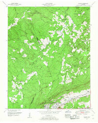 Cardiff Tennessee Historical topographic map, 1:24000 scale, 7.5 X 7.5 Minute, Year 1952