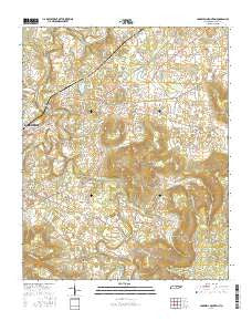 Cardwell Mountain Tennessee Current topographic map, 1:24000 scale, 7.5 X 7.5 Minute, Year 2016