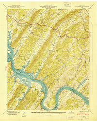 Cave Creek Tennessee Historical topographic map, 1:24000 scale, 7.5 X 7.5 Minute, Year 1940
