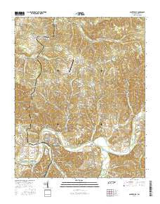 Centerville Tennessee Current topographic map, 1:24000 scale, 7.5 X 7.5 Minute, Year 2016