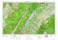 Chattanooga Tennessee Historical topographic map, 1:250000 scale, 1 X 2 Degree, Year 1964