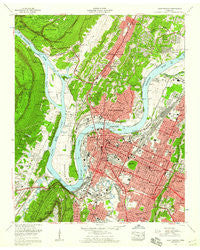 Chattanooga Tennessee Historical topographic map, 1:24000 scale, 7.5 X 7.5 Minute, Year 1958