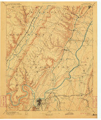 Chattanooga Tennessee Historical topographic map, 1:125000 scale, 30 X 30 Minute, Year 1893