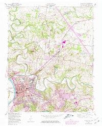Clarksville Tennessee Historical topographic map, 1:24000 scale, 7.5 X 7.5 Minute, Year 1957