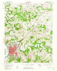 Clarksville Tennessee Historical topographic map, 1:24000 scale, 7.5 X 7.5 Minute, Year 1957