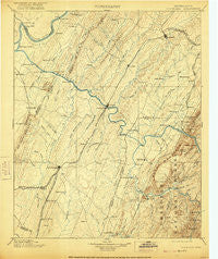 Cleveland Tennessee Historical topographic map, 1:125000 scale, 30 X 30 Minute, Year 1901
