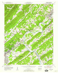 Clinton Tennessee Historical topographic map, 1:24000 scale, 7.5 X 7.5 Minute, Year 1952