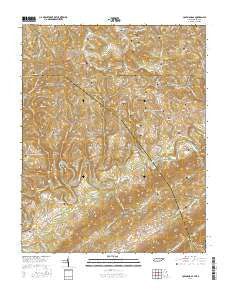Coleman Gap Tennessee Current topographic map, 1:24000 scale, 7.5 X 7.5 Minute, Year 2016