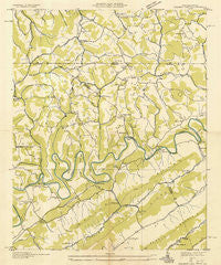 Colman Tennessee Historical topographic map, 1:24000 scale, 7.5 X 7.5 Minute, Year 1935