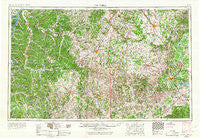 Columbia Tennessee Historical topographic map, 1:250000 scale, 1 X 2 Degree, Year 1956