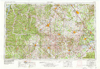 Columbia Tennessee Historical topographic map, 1:250000 scale, 1 X 2 Degree, Year 1956