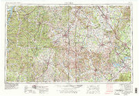 Columbia Tennessee Historical topographic map, 1:250000 scale, 1 X 2 Degree, Year 1956