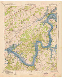Concord Tennessee Historical topographic map, 1:24000 scale, 7.5 X 7.5 Minute, Year 1940