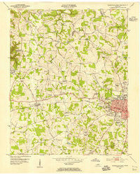 Cookeville West Tennessee Historical topographic map, 1:24000 scale, 7.5 X 7.5 Minute, Year 1953