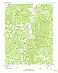 Crawford Tennessee Historical topographic map, 1:24000 scale, 7.5 X 7.5 Minute, Year 1954