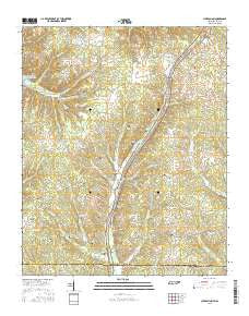 Cypress Inn Tennessee Current topographic map, 1:24000 scale, 7.5 X 7.5 Minute, Year 2016
