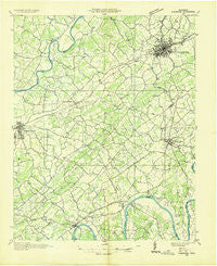 Dandridge Tennessee Historical topographic map, 1:48000 scale, 15 X 15 Minute, Year 1935