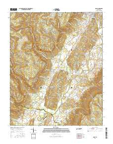 Daus Tennessee Current topographic map, 1:24000 scale, 7.5 X 7.5 Minute, Year 2016