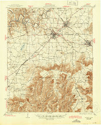 Decherd Tennessee Historical topographic map, 1:62500 scale, 15 X 15 Minute, Year 1928