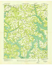 Demory Tennessee Historical topographic map, 1:24000 scale, 7.5 X 7.5 Minute, Year 1936