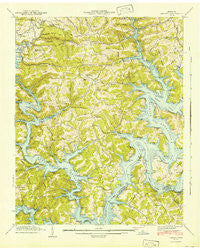 Demory Tennessee Historical topographic map, 1:24000 scale, 7.5 X 7.5 Minute, Year 1941