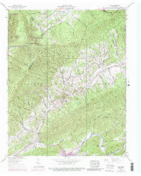 Doe Tennessee Historical topographic map, 1:24000 scale, 7.5 X 7.5 Minute, Year 1938