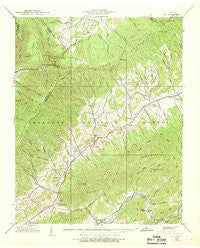 Doe Tennessee Historical topographic map, 1:24000 scale, 7.5 X 7.5 Minute, Year 1938