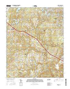 Dorton Tennessee Current topographic map, 1:24000 scale, 7.5 X 7.5 Minute, Year 2016