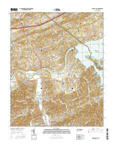 Douglas Dam Tennessee Current topographic map, 1:24000 scale, 7.5 X 7.5 Minute, Year 2016