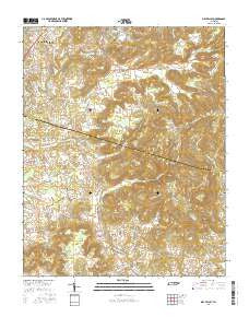 Dry Valley Tennessee Current topographic map, 1:24000 scale, 7.5 X 7.5 Minute, Year 2016