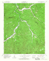 Duncan Flats Tennessee Historical topographic map, 1:24000 scale, 7.5 X 7.5 Minute, Year 1952