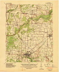 Dyersburg Tennessee Historical topographic map, 1:62500 scale, 15 X 15 Minute, Year 1939
