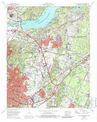 East Chattanooga Tennessee Historical topographic map, 1:24000 scale, 7.5 X 7.5 Minute, Year 1969