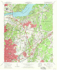East Chattanooga Tennessee Historical topographic map, 1:24000 scale, 7.5 X 7.5 Minute, Year 1969