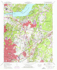 East Chattanooga Tennessee Historical topographic map, 1:24000 scale, 7.5 X 7.5 Minute, Year 1969