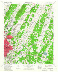 East Cleveland Tennessee Historical topographic map, 1:24000 scale, 7.5 X 7.5 Minute, Year 1965
