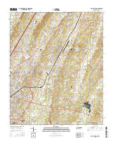 East Cleveland Tennessee Current topographic map, 1:24000 scale, 7.5 X 7.5 Minute, Year 2016