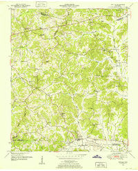 Enville Tennessee Historical topographic map, 1:24000 scale, 7.5 X 7.5 Minute, Year 1950