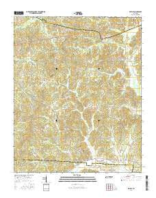 Enville Tennessee Current topographic map, 1:24000 scale, 7.5 X 7.5 Minute, Year 2016