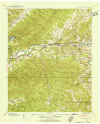 Fish Springs Tennessee Historical topographic map, 1:24000 scale, 7.5 X 7.5 Minute, Year 1938