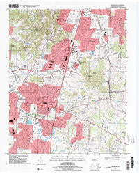 Franklin Tennessee Historical topographic map, 1:24000 scale, 7.5 X 7.5 Minute, Year 1997