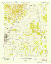 Franklin Tennessee Historical topographic map, 1:24000 scale, 7.5 X 7.5 Minute, Year 1949
