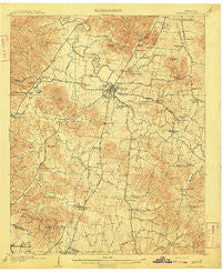 Franklin Tennessee Historical topographic map, 1:62500 scale, 15 X 15 Minute, Year 1909